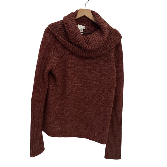 Soft Surroundings Maroon Acrylic, Wool & Mohair Blend Cowl Neck Sweater – Size M